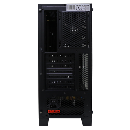 REACTION 600W 80+ BRONZE Temperli Camlı 4*Rainbow Fanlı Gaming Oyuncu Kasası