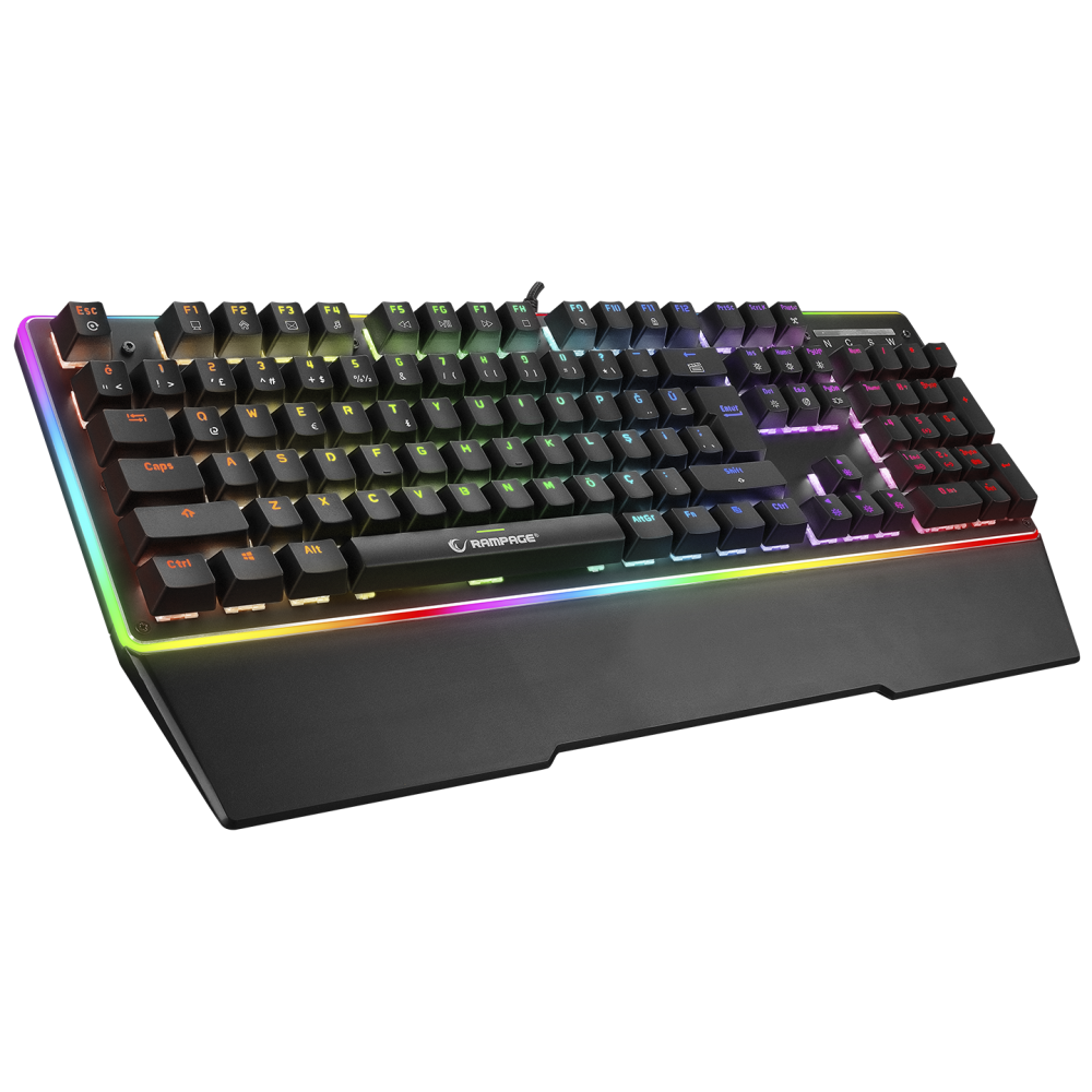 RMK-X1 MIRACLE USB Full RGB Aydınlatmalı Q Jixian Blue Switch Gaming Oyuncu Mekanik Klavye - Rampage