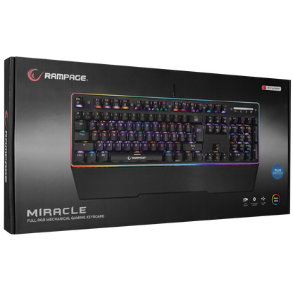 RMK-X1 MIRACLE USB Full RGB Aydınlatmalı Q Jixian Blue Switch Gaming Oyuncu Mekanik Klavye - Rampage