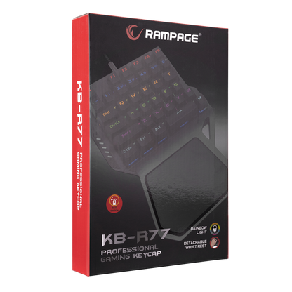 KB-R77 PALM USB Rainbow Backlight Outemu Red Switch Mekanik 36 Tuşlu Mini Gaming Oyuncu Klavyesi - Rampage