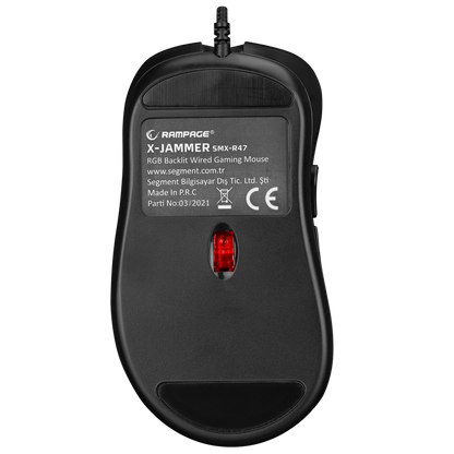 SMX-R47 X-JAMMER Usb Siyah RGB Işıklı 7200 dpi Gaming Oyuncu Mouse - Rampage