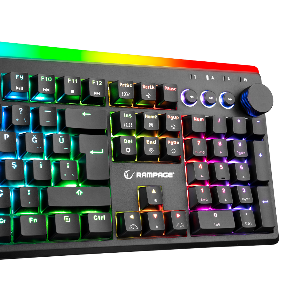 KB-R97 X-TRACER Siyah USB Red Switch Tam Türkçe Gaming Oyuncu Mekanik Klavye