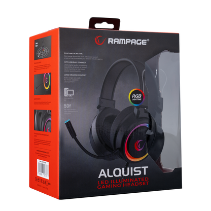 SN-R10 ALQUIST 3.5mm RGB Oyuncu Kulaklığı - Siyah - Rampage