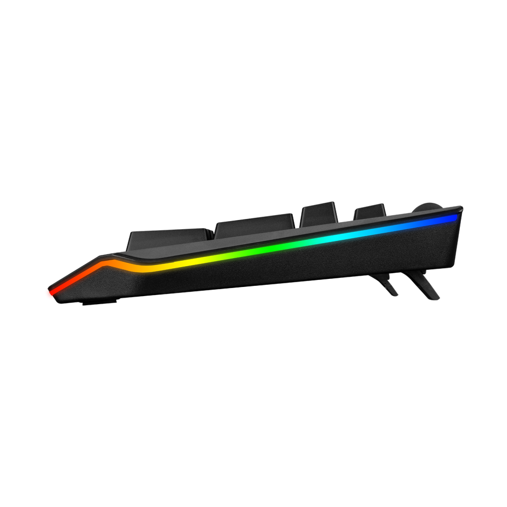KB-R105 EXHERO Full RGB Ledli Outemu Red Switch 5 Makro Tuşlu Standlı Türkçe Gaming Oyuncu Klavyesi - Rampage