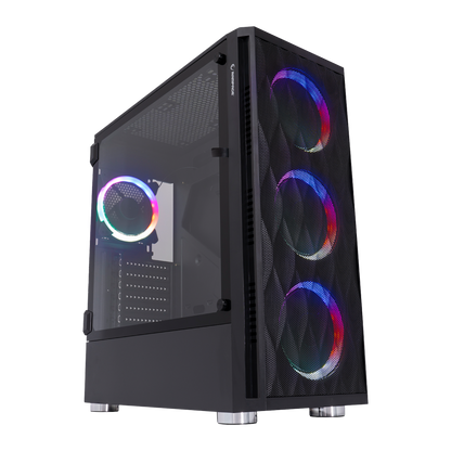 X-HORSE Tempered Glass 650W 80 Plus Bronze 4*Rainbow Fan 1*Usb 3.0 1*Usb 2.0 Gaming Kasa