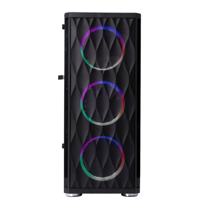 X-HORSE Tempered Glass 650W 80 Plus Bronze 4*Rainbow Fan 1*Usb 3.0 1*Usb 2.0 Gaming Kasa