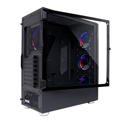 X-HORSE Tempered Glass 650W 80 Plus Bronze 4*Rainbow Fan 1*Usb 3.0 1*Usb 2.0 Gaming Kasa