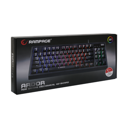 KB-R320 ARDOR FULL RGB E-Spor Blue Switch Mekanik Gaming Oyuncu Klavyesi - Rampage
