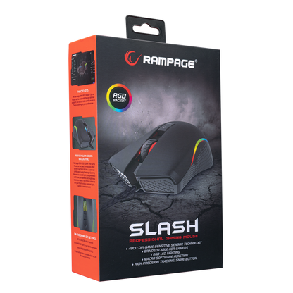 SMX-R120 SLASH 7200dpi RGB Ledli Gaming Oyuncu Mouse - Rampage