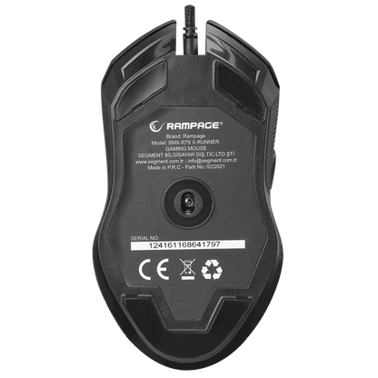 SMX-R79 X-RUNNER Usb Siyah 10000dpi Gaming Oyuncu Mouse - Rampage