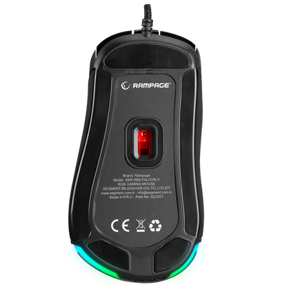 SMX-R68 FALCON-X Usb Siyah 800-6400 dpi RGB Ledli Gaming Oyuncu Mouse - Rampage
