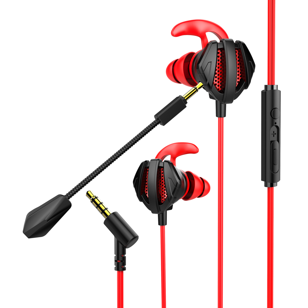 RM-K26 RATLE 3.5mm Oyuncu Kulaklığı - Kırmızı