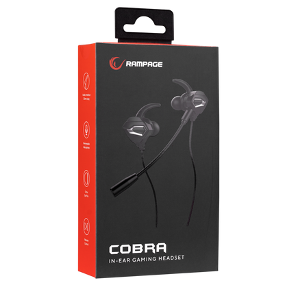RM-K46 COBRA 3.5mm Oyuncu Kulaklığı - Siyah - Rampage