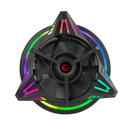 RM-C03 COOLBLADE Rainbow 43CFM 80mm Fan Intel LGA1700/AMD AM5 Uyumlu Hava Soğutmalı CPU Fan - Rampage