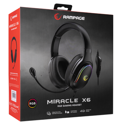 MIRACLE X6 RGB 3.5mm Oyuncu Kulaklığı