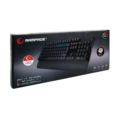 RMK-GX9 PULSAR Siyah USB RGB Aydınlatmalı Q Red Switch Gaming Oyuncu Mekanik Klavye - Rampage