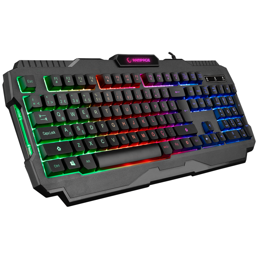 KB-RX5 SCORPY Gökkuşağı Aydınlatmalı USB Tam Türkçe Gaming Oyuncu Klavyesi - Rampage