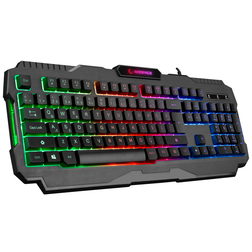 KB-RX5 SCORPY Gökkuşağı Aydınlatmalı USB Tam Türkçe Gaming Oyuncu Klavyesi - Rampage