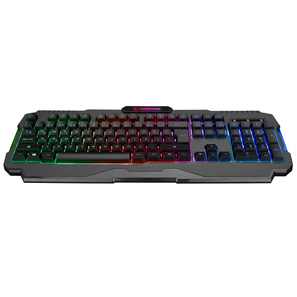 KB-RX5 SCORPY Gökkuşağı Aydınlatmalı USB Tam Türkçe Gaming Oyuncu Klavyesi - Rampage