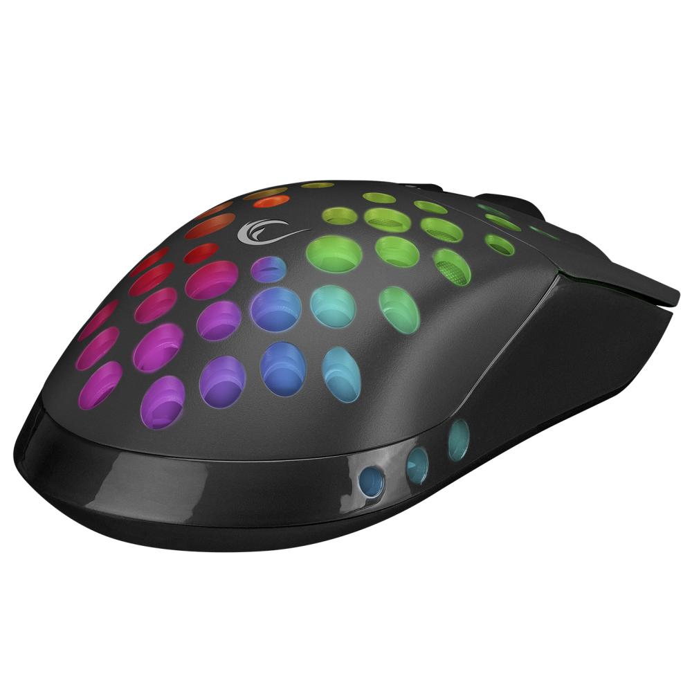 SMX-R66 ROCKET Ultra Hafif Siyah RGB Ledli 12000dpi Gaming Oyuncu Mouse - Rampage