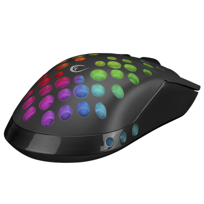 SMX-R66 ROCKET Ultra Hafif Siyah RGB Ledli 12000dpi Gaming Oyuncu Mouse - Rampage