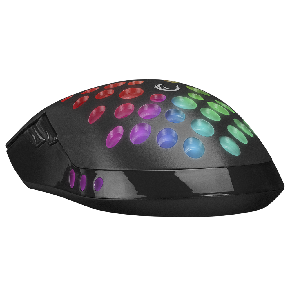 SMX-R66 ROCKET Ultra Hafif Siyah RGB Ledli 12000dpi Gaming Oyuncu Mouse - Rampage