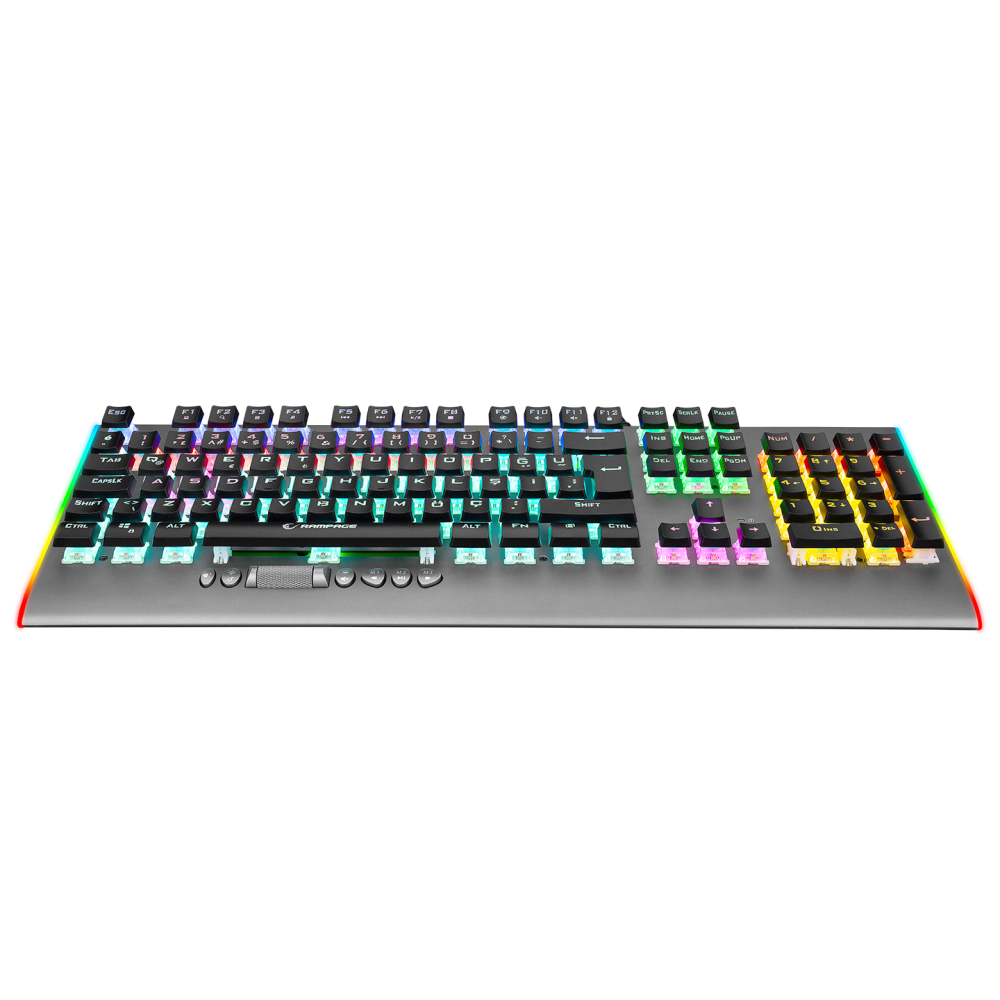 KB-R211 PRIME Rainbow Aydınlatmalı Kristal Blue Switch Mekanik Gaming Oyuncu Klavyesi - Rampage