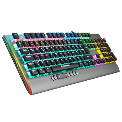 KB-R211 PRIME Rainbow Aydınlatmalı Kristal Blue Switch Mekanik Gaming Oyuncu Klavyesi - Rampage