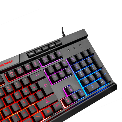 BYGAME-K2 Rainbow Aydınlatmalı Multimedia Gaming Oyuncu Klavyesi - Rampage
