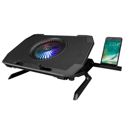 AD-RC21 X-CooL Siyah 5 Fanlı 10-18 RGB Işıklı Notebook Soğutucu Stand - Rampage
