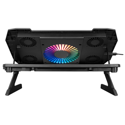 AD-RC21 X-CooL Siyah 5 Fanlı 10-18 RGB Işıklı Notebook Soğutucu Stand - Rampage