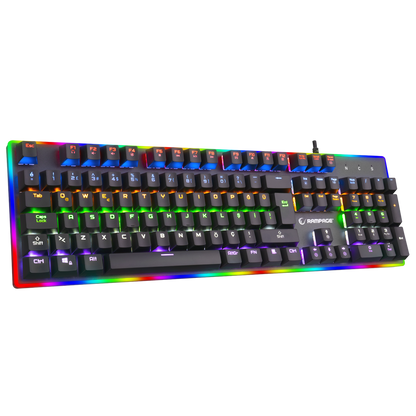BYGAME-K1 RGB Led Frame Rainbow Mekanik Red Switch Gaming Oyuncu Klavyesi - Rampage