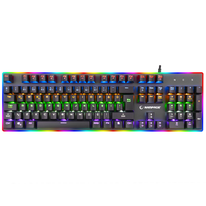 BYGAME-K1 RGB Led Frame Rainbow Mekanik Red Switch Gaming Oyuncu Klavyesi - Rampage