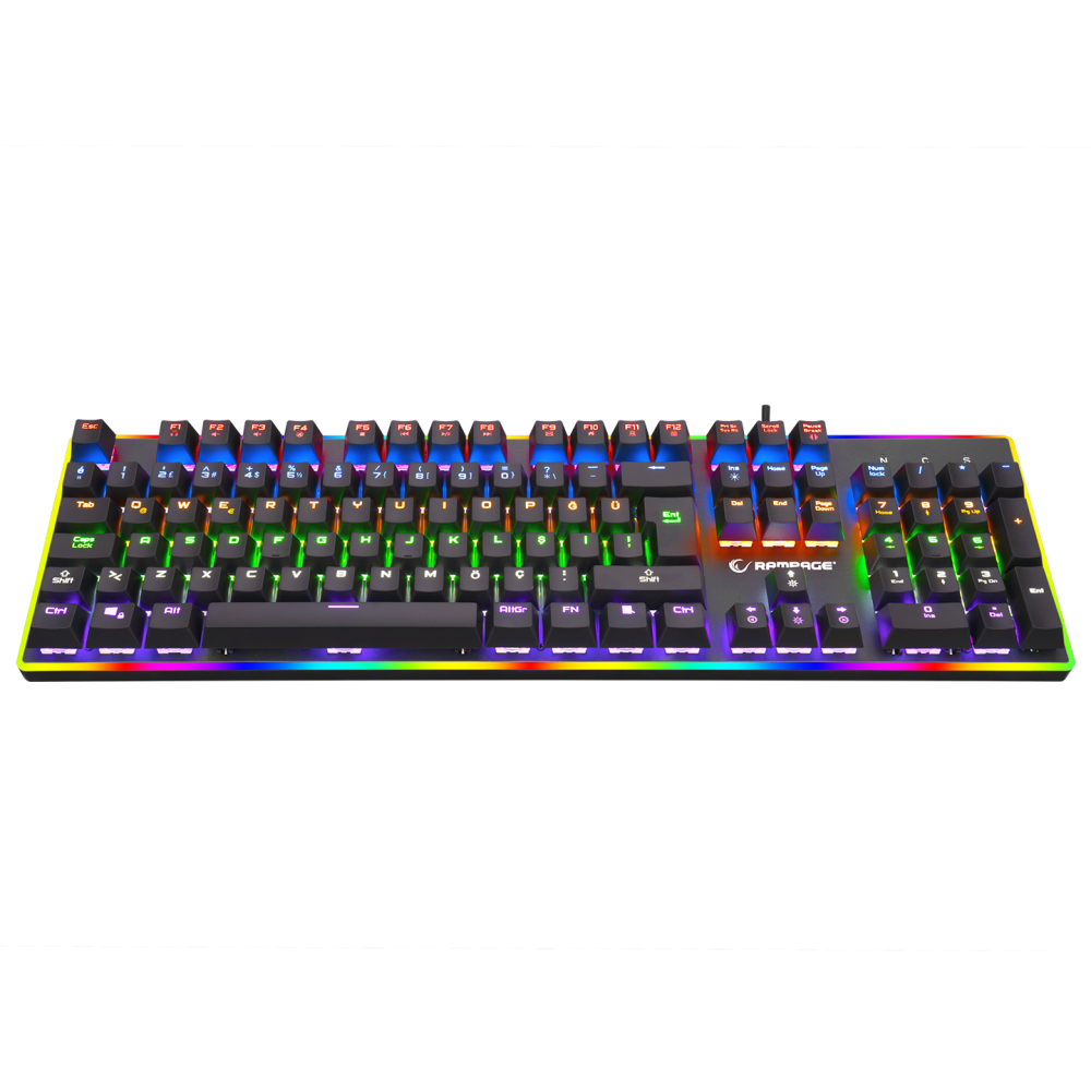 BYGAME-K1 RGB Led Frame Rainbow Mekanik Red Switch Gaming Oyuncu Klavyesi - Rampage