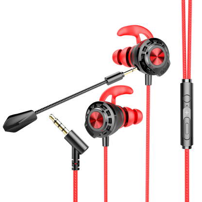 RM-K36 PROUD 3,5mm Gaming Kırmızı Kulak İçi Mikrofonlu Kulaklık - Rampage