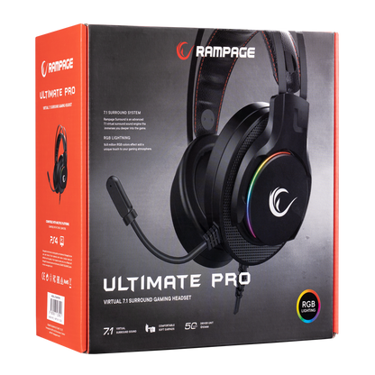 RG-X19 ULTIMATE PRO v2 RGB 7.1 Oyuncu Kulaklığı - Rampage