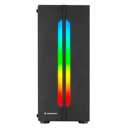 SPECTRA Tempered Glass 600W 80Plus Rainbow Fan ve Ledli 1*Usb 3.0 + 2* Usb 2.0 Gaming Kasa