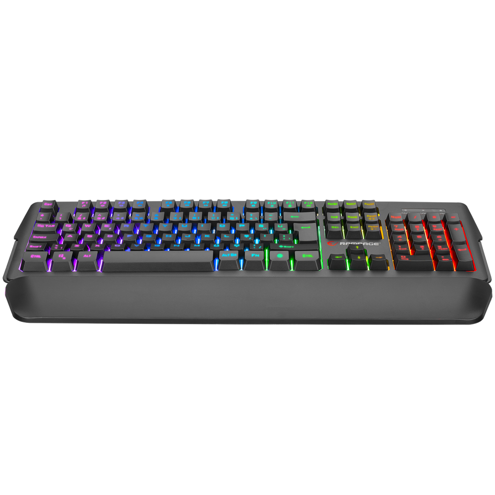 KB-R62 CLASSY RGB Aydınlatmalı Makrolu Bileklik Destekli Gaming Oyuncu Klavyesi - Rampage
