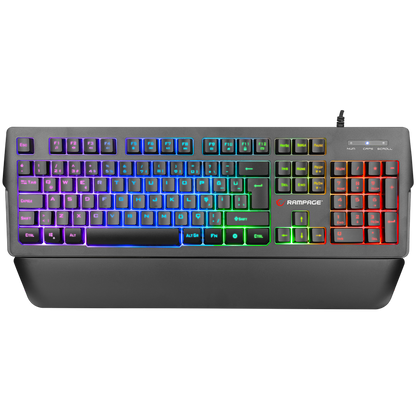 KB-R62 CLASSY RGB Aydınlatmalı Makrolu Bileklik Destekli Gaming Oyuncu Klavyesi - Rampage