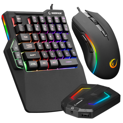KM-R92 CHEAT-X USB Mini Klavye+Mouse+Switch Combo Gaming Oyuncu Klavye Mouse Set - Rampage