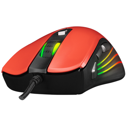 SMX-R33 LIMBO Makrolu Siyah/Kırmızı 6400dpi RGB Ledli Gaming Oyuncu Mouse