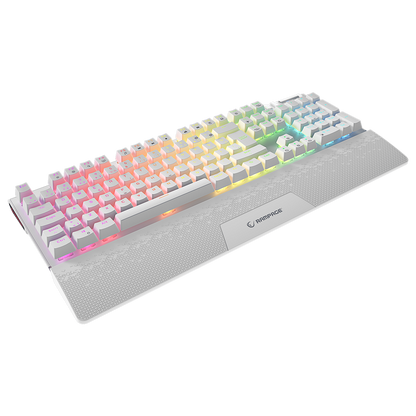 Carbon Beyaz Bilek Destekli Red Switch Gaming Oyuncu Klavyesi - Rampage
