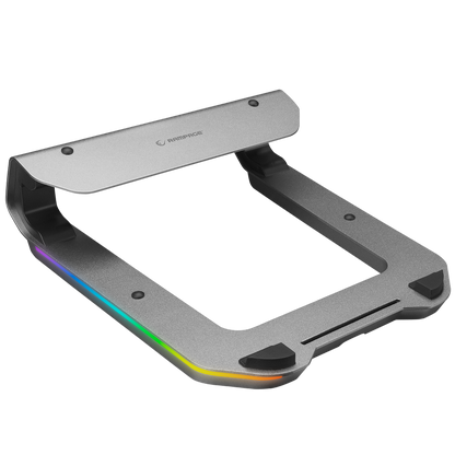 ADS-T6U RAMP 4 Adet USB 3,0 HUB ile RGB Işıklı Alüminyum Dizüstü Bilgisayar Standı - Rampage