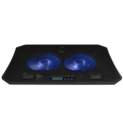 AD-RC44 SNOW Siyah 2 Fanlı LCD Göstergeli 15-17 Notebook Soğutucu Stand - Rampage