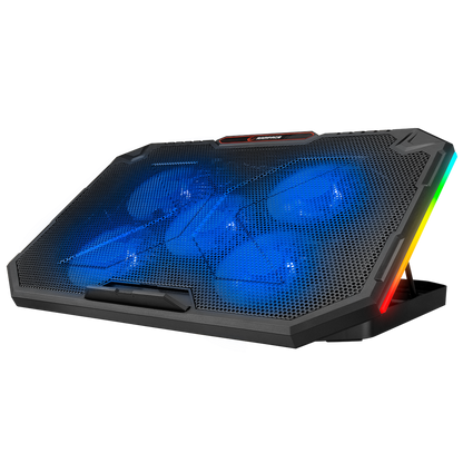 AD-RC15 SPEAR Siyah 5 Fan 2 USB RGB Işıklı 15-17 inç Notebook Soğutucu Stand - Rampage