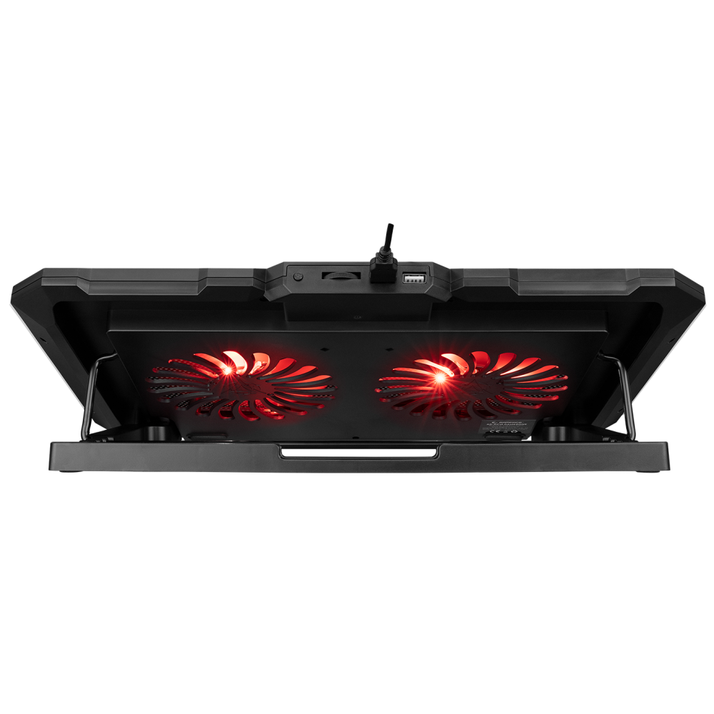 AD-RC12 GAMEZONE Siyah 2 Fan 2 USB RGB Işıklı 15-17 inç Notebook Soğutucu Stand - Rampage