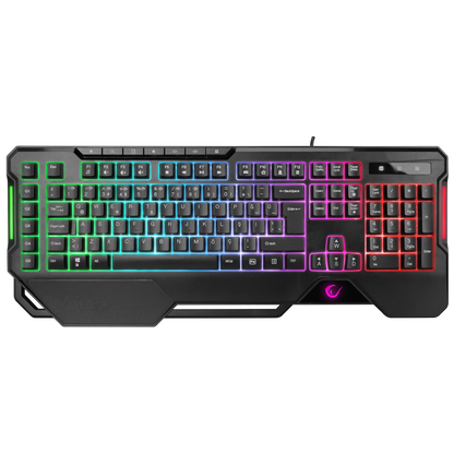 KB-R121 CRYPTO Siyah Usb RGB Aydınlatmalı Membrane Q Makrolu Gaming Oyuncu Klavye - Rampage
