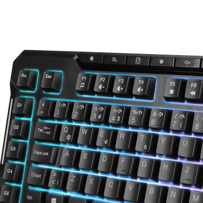 KB-R121 CRYPTO Siyah Usb RGB Aydınlatmalı Membrane Q Makrolu Gaming Oyuncu Klavye - Rampage