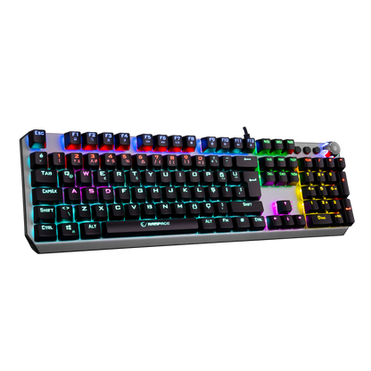 KB-R206 SELECT Rainbow Aydınlatmalı Blue Switch Mekanik Gaming Oyuncu Klavyesi - Rampage
