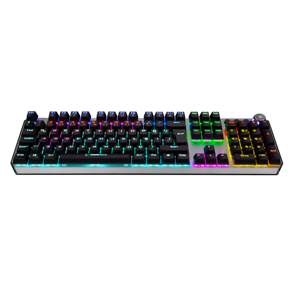 KB-R206 SELECT Rainbow Aydınlatmalı Blue Switch Mekanik Gaming Oyuncu Klavyesi - Rampage